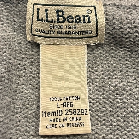 L.l.bean Gray Full Zip Sweater - Picture 8 of 9